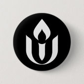 UU weißer Chalice-Knopf Button (Vorderseite)
