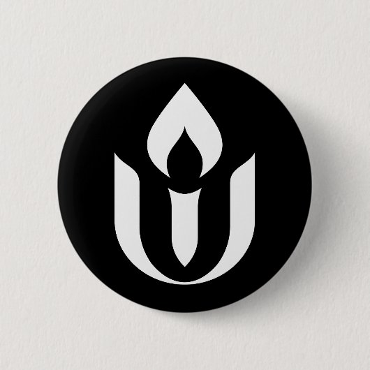 UU weißer Chalice-Knopf Button (Vorderseite)