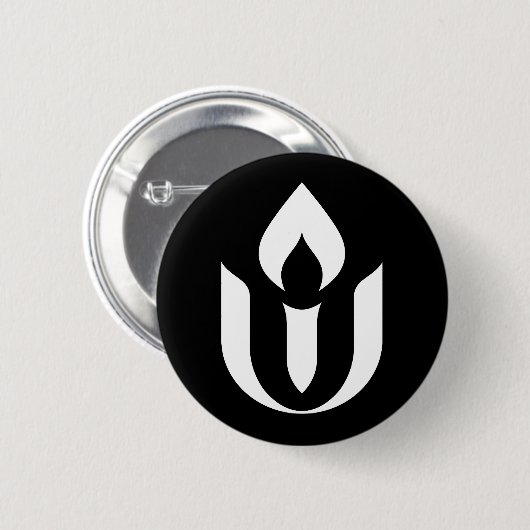 UU weißer Chalice-Knopf Button (Vorne & Hinten)