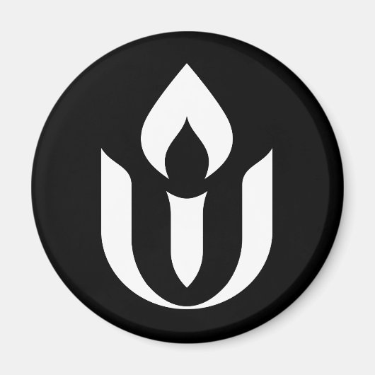 UU White Chalice Symbol Kühlschrank Magnet (Vorne)