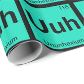 Uuh - Ununhexium Chemie Periodisches Tabelleneleme Geschenkpapier (Rolleneckpunkt)