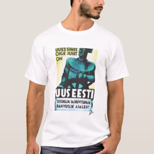 Uus Eesti "neues Estland" - Zeitungs-Plakat T-Shirt