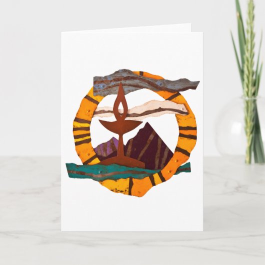 UUSS chalice, Unitarian Universalist, UU, chalice, Karte (Vorderseite)