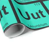 Uut - Ununtrium Chemistry Periodisches Table Eleme Geschenkpapier (Rolleneckpunkt)
