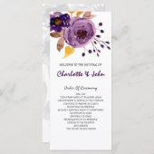 UV-Blume Hochzeit Programm (Vorne/Hinten)