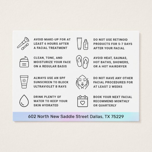 UV-Glanz-Holografische Gesichtskarte (Rückseite)