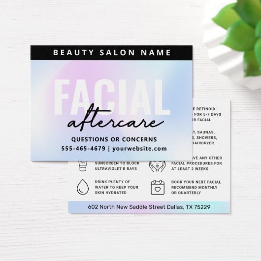 UV-Glanz-Holografische Gesichtskarte (Schreibtisch)