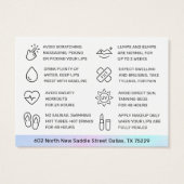 UV-Glanz-Holografische Nadeln Filler-Care-Karte (Rückseite)