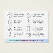 UV-Glanz-Lichtstrahl-Nachsorgetafel (Rückseite)