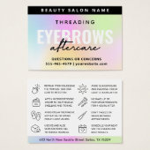 UV-Glanz-Regenbogen-Eyebrow-Threading-Nachsorge (Vorne & Hinten)