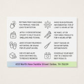 UV-Glanz-Regenbogen-Eyebrow-Threading-Nachsorge (Rückseite)