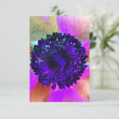 UV Ultra-Violet-Blume-Grußkarte (Stehend Vorderseite)