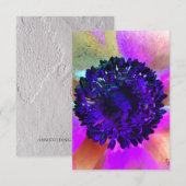 UV Ultra-Violet-Blume-Grußkarte (Vorne/Hinten)