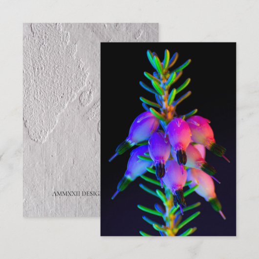 UV Ultra-violette Blume Grußkarte (Vorne/Hinten)