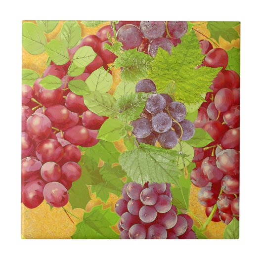 Uvas de Burdeos (Vintage Edition) Fliese (Vorderseite)