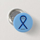 Uveal Melanoma Awareness Ribbon Angel Custom Butto Button (Vorne & Hinten)