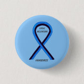 Uveal Melanoma Awareness Ribbon Angel Custom Butto Button (Vorderseite)