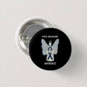 Uveal Melanoma Awareness Ribbon Angel Custom Butto Button (Vorne & Hinten)