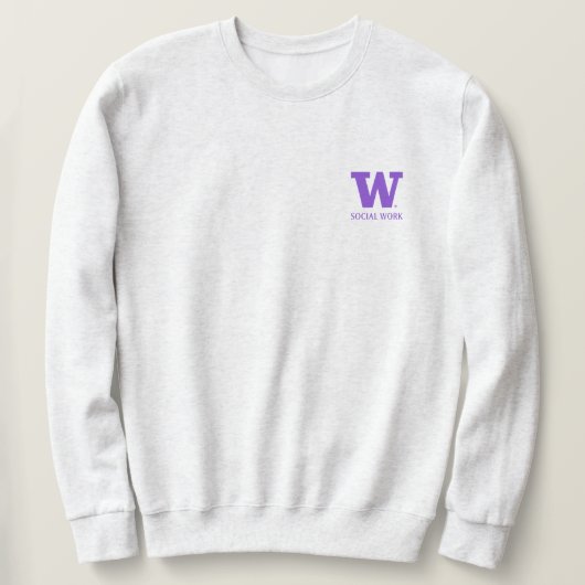 UW SSW Grau Crewneck Sweatshirt | Unisex (Design vorne)