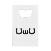 UwU Happy Anime Face Emoticon Geldbeutel Flaschenöffner (Vorderseite)