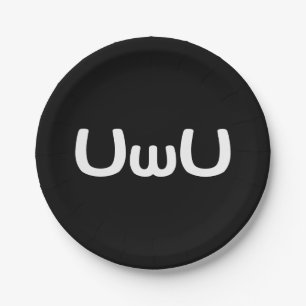 UwU Happy Anime Face Emoticon Pappteller