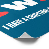 Uwu I Have Crippling Depression Mental Health Awar Poster (Ecke)