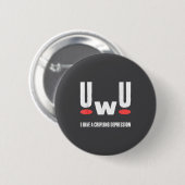 Uwu ich habe lähmende Depression Geistige Gesundhe Button (Vorne & Hinten)