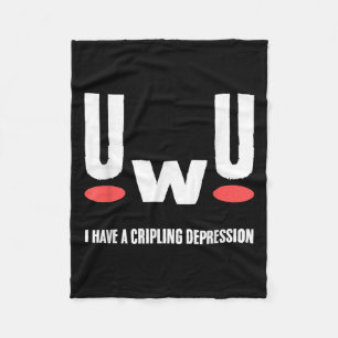 Uwu ich habe lähmende Depression Geistige Gesundhe Fleecedecke