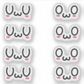 Uwu und Owo Vinyl-Aufkleber mit Sonderschnitt Aufkleber (Vorderseite)