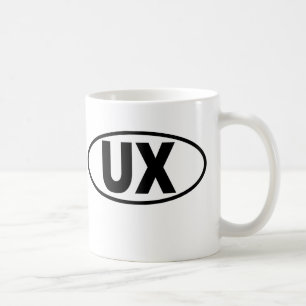 UX Benutzer-Erfahrungs-Tasse - schwarzes ovales Kaffeetasse