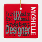 UX Designer Extraordinaire CUSTOM Keramikornament (Rückseite)