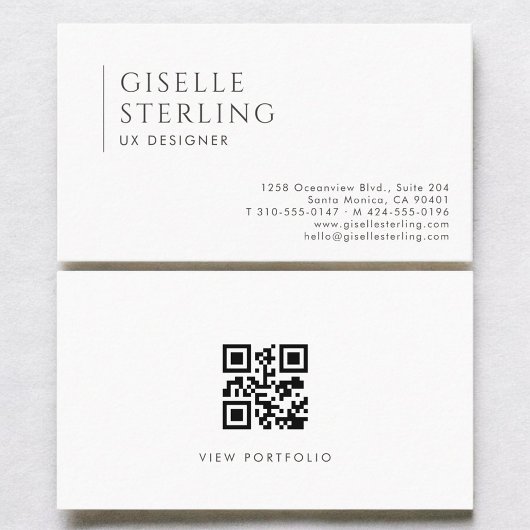 UX Designer Modern Professional QR Code Visitenkarte