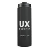 UX Designer Moderne, anpassbare Thermosbecher (Vorderseite)