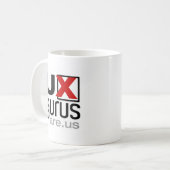 UX-Gurus sind wir! - Offizielle Tasse (Vorderseite Links)