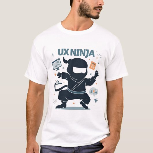 Ux Ninja Funny Ui/Ux Designer T-Shirt (Vorderseite)