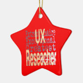 UX Researcher Extraordinaire Keramik Ornament (Links)