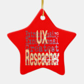 UX Researcher Extraordinaire Keramik Ornament (Hinten)