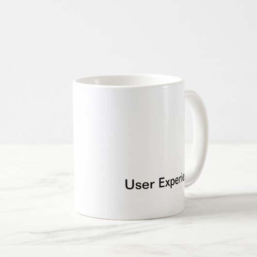 UX - What do you think - User Experience Kaffeetasse (VorderseiteRechts)