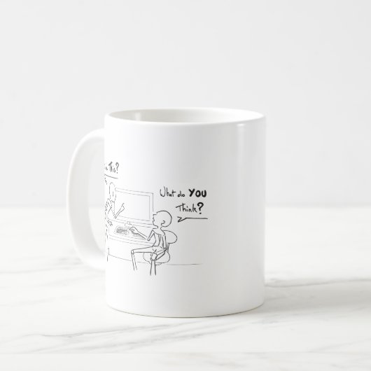 UX - What do you think - User Experience Kaffeetasse (Vorderseite Links)