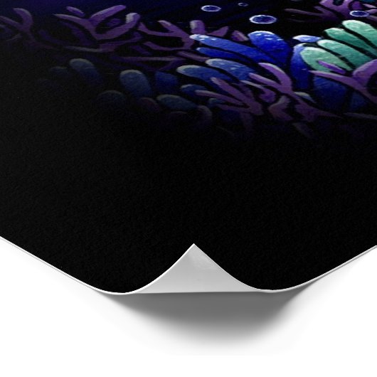 "Uxia" Midnight Mermaid Poster (Ecke)