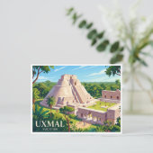 Uxmal Mérida Mexiko Postkarte (Stehend Vorderseite)