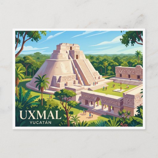 Uxmal Mérida Mexiko Postkarte (Vorderseite)