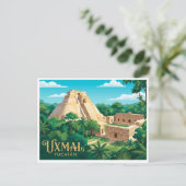 Uxmal Muna Mexiko Postkarte (Stehend Vorderseite)