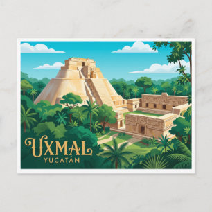 Uxmal Muna Mexiko Postkarte