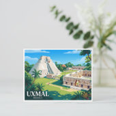 Uxmal Muna Mexiko Postkarte (Stehend Vorderseite)