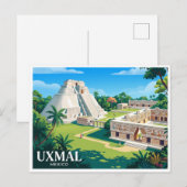 Uxmal Muna Mexiko Postkarte (Vorne/Hinten)