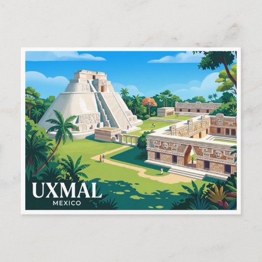Uxmal Muna Mexiko Postkarte (Vorderseite)