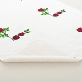 Uxury Sherpa Blanket - Handgemalte Rose und LIEBE Sherpadecke (3/4)