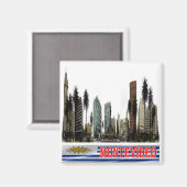 UY012 MONTEVIDEO, Uruguay, Amerika, Kühlschrank Magnet (Vorderseite/Rückseite)