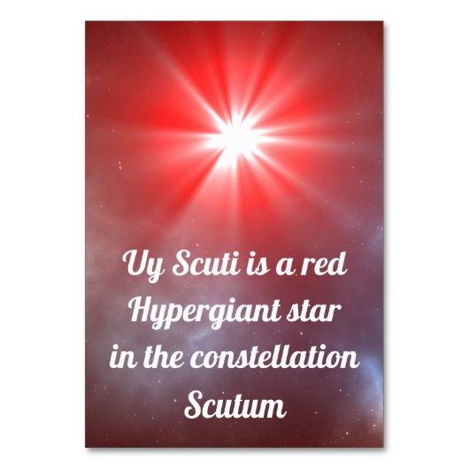 UY Scuti Tischnummer (Rückseite)